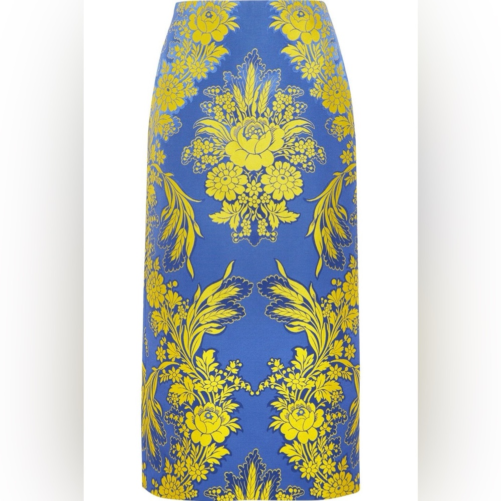 GUCCI Floral-jacquard Midi Skirt 40